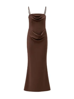 Long Dress with Draped Detail