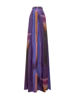 Long Dress with Gathered Neck