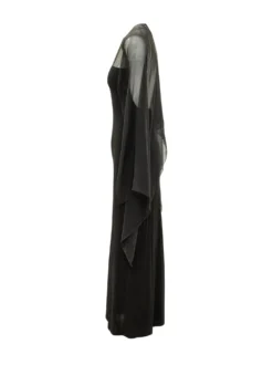 Long Dress with Sheer Panels