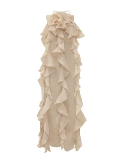 Long Dress with Voluminous Ruffles