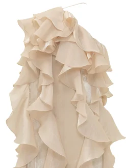 Long Dress with Voluminous Ruffles