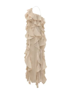 Long Dress with Voluminous Ruffles