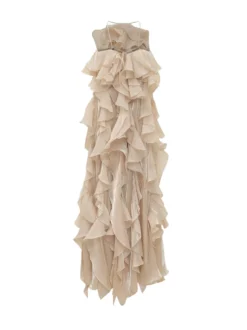 Long Dress with Voluminous Ruffles