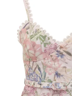 Long Floral Dress with Belt