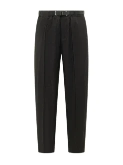 Long Pants with Belt and Pleats