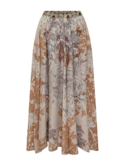 Long Printed Skirt