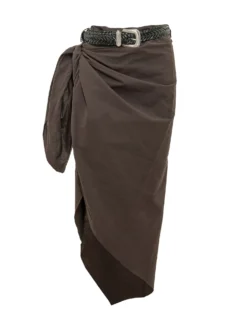 Long Sarong Skirt with Pattern