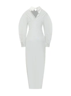 Long Shirt Dress with Draped Detail