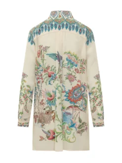 Long Shirt with Floral Print