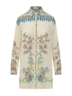 Long Shirt with Floral Print