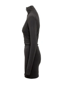 Long-Sleeve Dress with High Neck