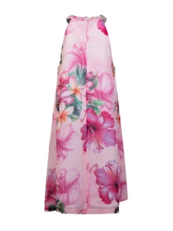 Long Sleeveless Floral Print Dress