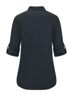 Long Sleeve Linen Shirt with Roll-Up Sleeves