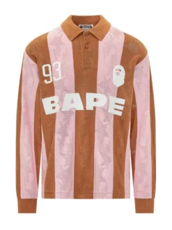Long Sleeve Polo with Lettering