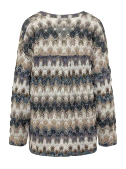 Long Sleeve Sweater with Wide Neck