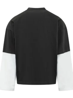Long Sleeve T-shirt with Perforated Logo