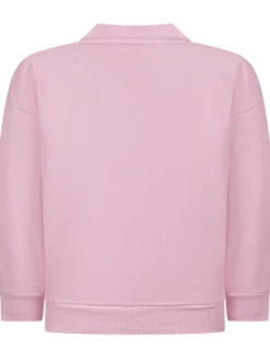 Long Sleeve Zip Sweatshirt with Ruffle Detail