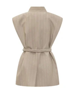 Long striped vest