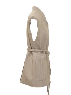 Long striped vest