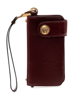 Long Wallet with Flap and Wrist Strap