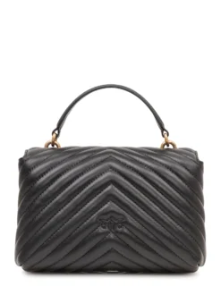 Love Lady Puff Mini Quilted Bag with Flap and Top Handle