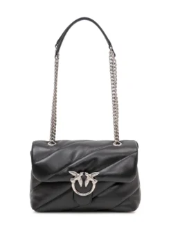 Love Puff Quilted Bag with Flap and Chain Strap