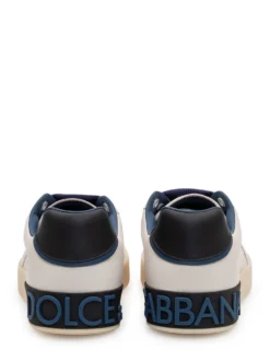 Low-Top Nappa Sneakers with Side Logo
