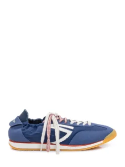 Low Top Sneakers with Laces and Side Logo