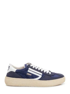 Low Top Sneakers with Laces and Contrast Panels
