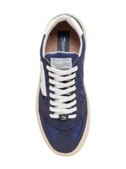 Low Top Sneakers with Laces and Contrast Panels