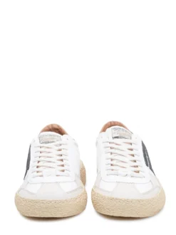Low Top Sneakers with Laces and Side Panels