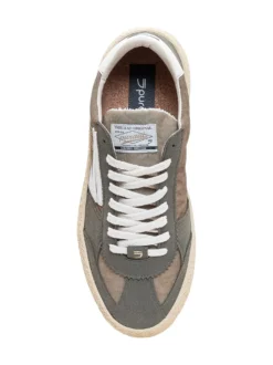 Low Top Sneakers with Laces and Contrast Panels