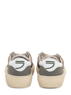 Low Top Sneakers with Laces and Contrast Panels