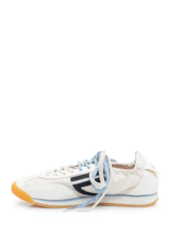 Low Top Sneakers with Laces and Side Logo