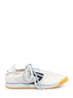 Low Top Sneakers with Laces and Side Logo