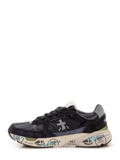 Low Top Sneakers with Panel Construction and Thick Sole