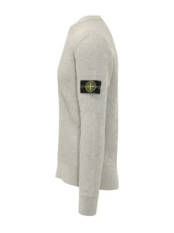 Maglia Girocollo a Coste con Patch
