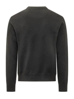 Maglia Girocollo con Logo Intarsiato