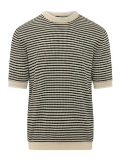 Maglia Girocollo Maniche Corte a Righe