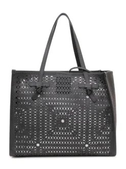 Marcella Perforated Tote Bag with Double Handles