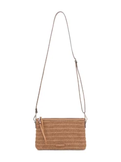 Marcella Woven Clutch with Zip and Wrist Strap