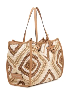 Marcella Woven Fabric Tote Bag