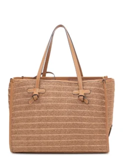 Marcella Woven Tote Bag with Double Handles
