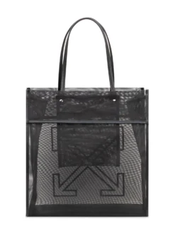 Market Tote Bag in Mesh with Double Handles and Logo