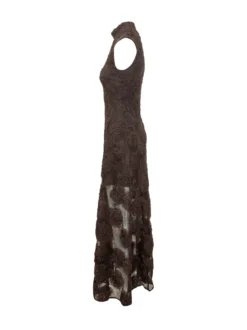 Maxi Dress with Floral Appliques