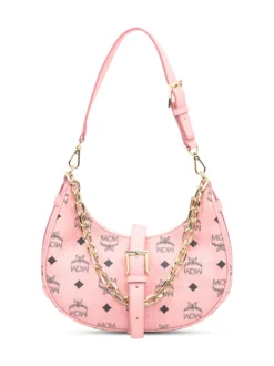 MCM Aren VI Hobo Bag in Pink Visetos