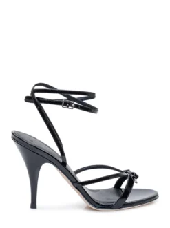 Megan Sandals with Crossed Straps and High Heel