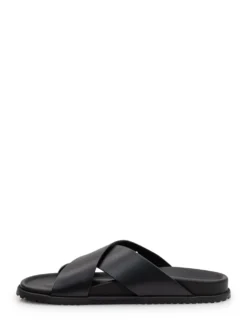 Mercurio Leather Sandal with Crossed Straps