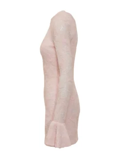 Mesh Mini Dress with Flared Sleeves