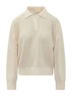 Mesh Perforated Polo with Collar